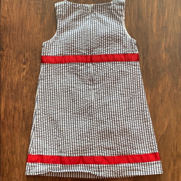 Hartstrings Blue and white seersucker dress 4t - Picture 2 of 3